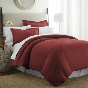 Red & White Pure Cotton Sateen Contrasting Bedding Set [All Sizes] CSB-114